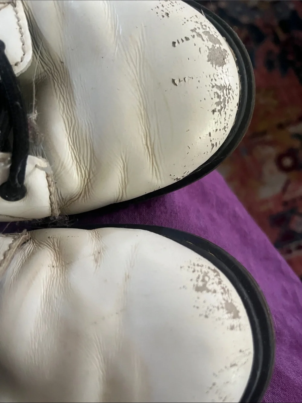 Dr. Martens Translucent Gum Sole Boots in white